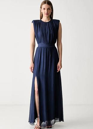 Urbanshop com ua haveone сукня с шелком темно-синяя однотонная aff-q005 размеры запитуйте
