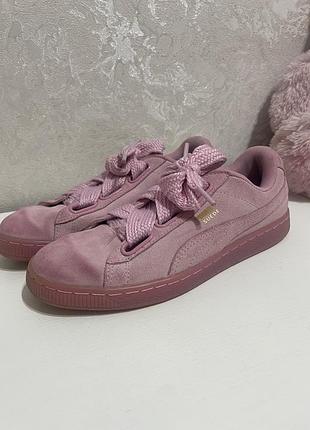Кеди жіночі puma рожеві замшеві