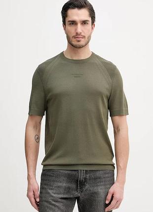 Urbanshop com ua boss greenфутболка basic чоловіча з додаванням шовку boss x porsche зелена 50558363 розміри запитуйте