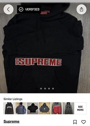 Худі supreme blockbuster ss19 black (original) 6