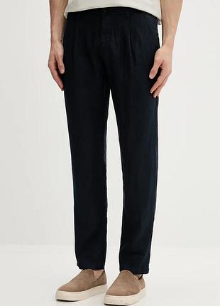 Urbanshop com ua marc o'poloштаны чинос мужские льняные темно-синие regular waist 500012834 размеры запиту