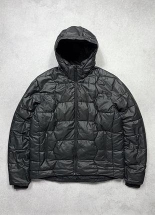 Чоловіча утеплена куртка odlo xl чорний пуфер з капюшоном windproof