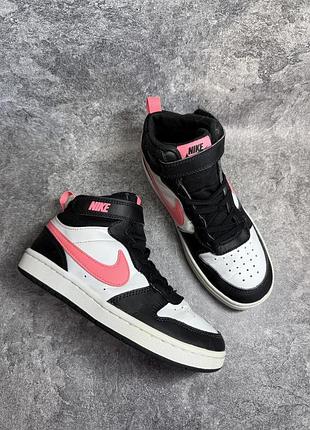 Оригінальні високі дитячі кросівки nike хайтопи на липучці