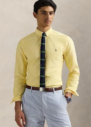 Urbanshop com ua polo ralph laurenсорочка чоловіча бавовняна жовта однотонна 710805562 розміри запитуйте