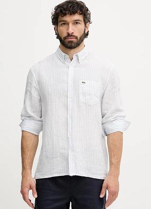 Urbanshop com ua lacosteсорочка мужская льняная голубая полоски ch6985 размеры запитуйте