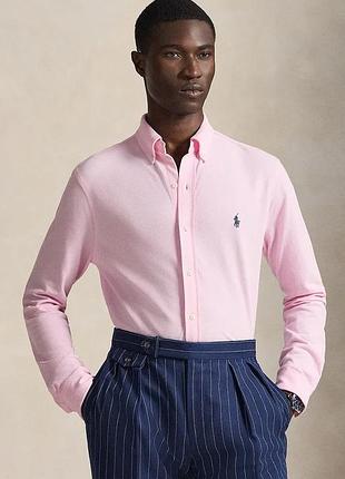 Urbanshop com ua polo ralph laurenсорочка чоловіча бавовняна рожева однотонна 710654408 розміри запитуйте