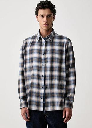 Urbanshop com ua armani exchangeсорочка мужская хлопковая голубая клетка xm003246 af27113 размеры запитуйте