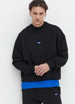 Urbanshop com ua hugo blueхлопковая кофта hugo blue nedro мужская цвет черный однотонная размеры запитуйте