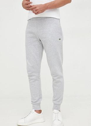 Urbanshop com ua lacosteспортивні штани чоловічі з бавовною сірі regular waist xh9624 розміри запитуйте
