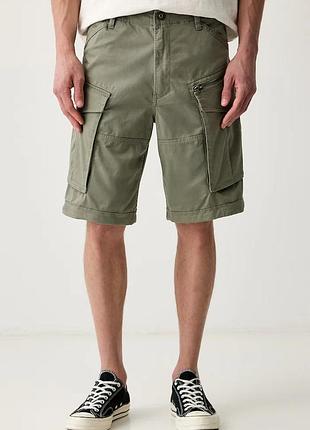 Urbanshop com ua g-starшорти cargo чоловічі бавовняні з еластаном rovic zip relaxed 1\2 зелені regular waist d08566-5126 розміри