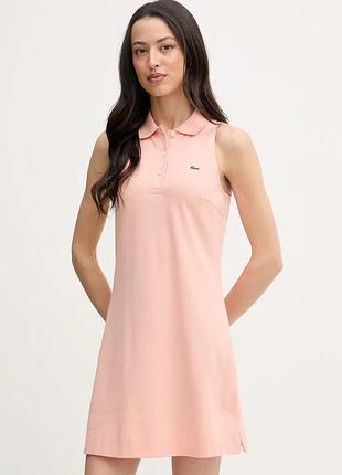 Urbanshop com ua lacosteлютное платье хлопковое с эластаном розовое ef1452 размеры запитуйте