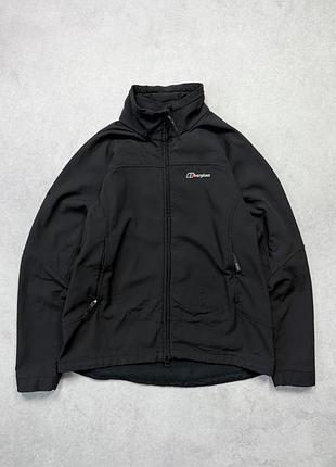 Чоловіча куртка berghaus softshell l чорна софтшел на флісі
