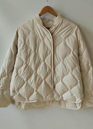 Женская стеганая пуховая куртка cos quilted down jacket (eur s / oversize) — натуральный пух!