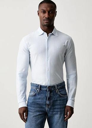 Urbanshop com ua boss orangeсорочка чоловіча бавовняна mysoft_2_m блакитна однотонна 50519748 розміри запитуйте