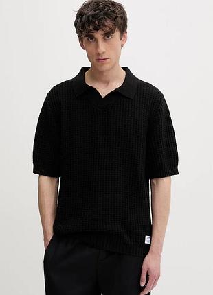 Urbanshop com ua hugo blueполо-светр чоловічий з бавовною spero чорний 50557344 розміри запитуйте