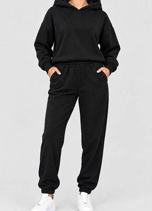 Костюм женский трикотажный, цвет черный, 244r9137