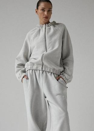 Urbanshop com ua muuv.muuv кофта, яка розстібається жіноча з бавовною smooth cotton сіра розміри запитуйте