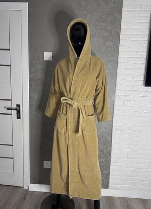 Махровий бавовняний халат з капюшоном , one size