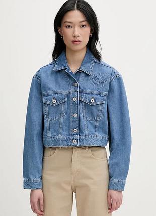 Urbanshop com ua hugo blueджинсовая куртка женская голубая 50556970 размеры запитуйте