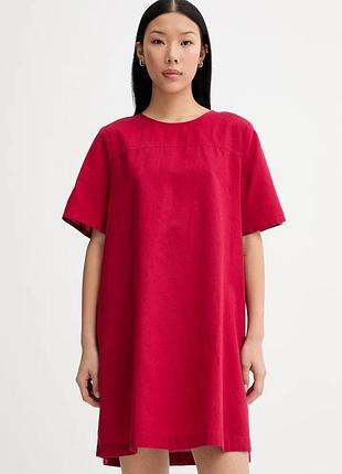 Urbanshop com ua marc o'poloлютное платье с льном красная однотонная 5000010265 размеры запитуйте