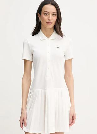 Urbanshop com ua lacosteсукня з бавовною бежева однотонна ef1822 розміри запитуйте