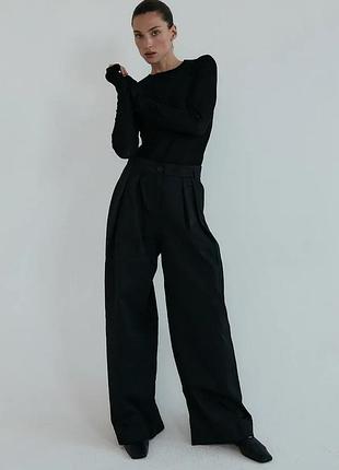Urbanshop com ua muuv.muuv штани straight жіночі бавовняні hai чорні high waist розміри запитуйте