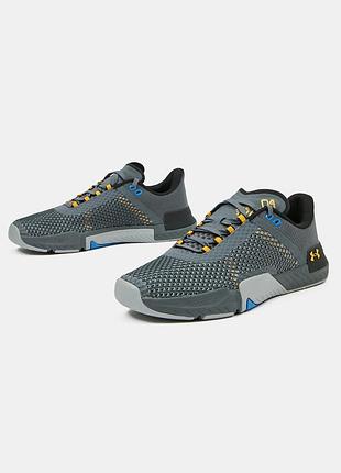 Мужские тренировочные кроссовки under armour ua tribase reign 4 в расцветке pitch grey / black