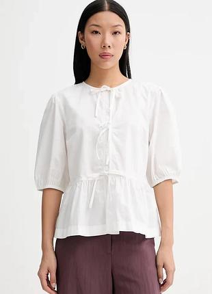 Urbanshop com ua marc o'poloсолочная блузка женская хлопковая белая однотонная 5000010256 размеры запитуйте