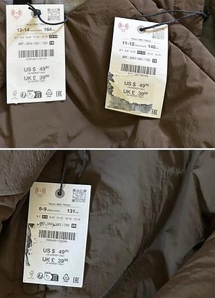 Демісезонний пуфер zara демісезонна куртка zara з капюшоном коричнева куртка zara; 10