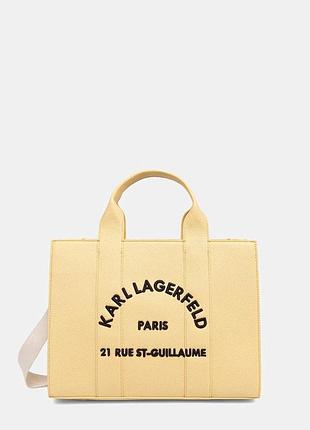 Urbanshop com ua karl lagerfeldсумка-шопер жіноча зі штучної шкіри k/rsg md жовта b1w30041 розміри запитуйте