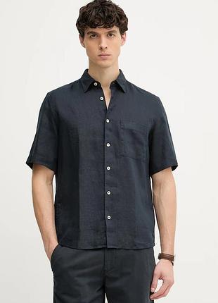 Urbanshop com ua marc o'poloсорочка мужская льняная темно-синяя однотонная 500012803 размеры запитуйте