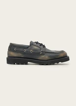 Urbanshop com ua allsaintsшкіряні туфлі allsaints skiff shoe колір чорний m013fc розміри запитуйте