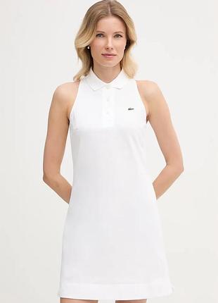 Urbanshop com ua lacosteлютное платье хлопковое с эластаном белое ef1452 размеры запитуйте
