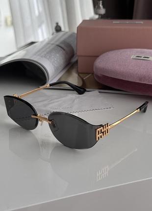 Окуляри міу miu black/gold mu 8065 5ak-101 61/17/128