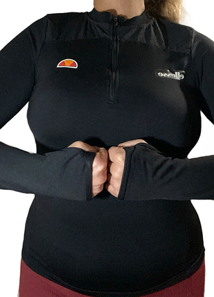 Спортивная термокофта ellesse sofira 1/4 zip top на флисе (размер 10 / s-m