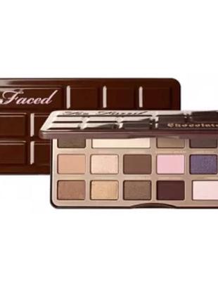 Палетка тіней too faced chocolate bar — оригінал, 16 відтінків