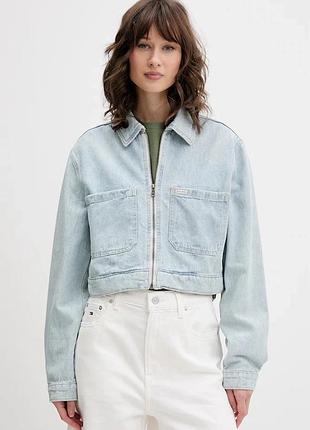 Urbanshop com ua guess jeansдемісезонна куртка жіноча джинсова блакитна w6gn11 d6533 розміри запитуйте