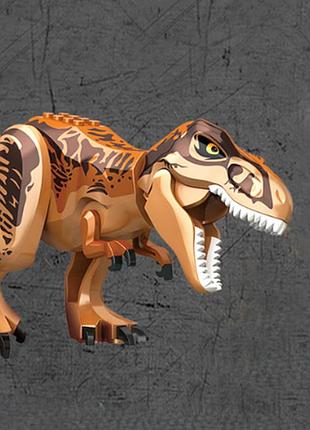 Великий динозавр тиранозавр рекс t-rex коричневого кольору 29 см jurassic world