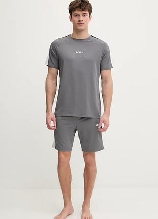 Urbanshop com ua bossпижама boss balance short set цвет серый с принтом 50557587 размеры запитуйте