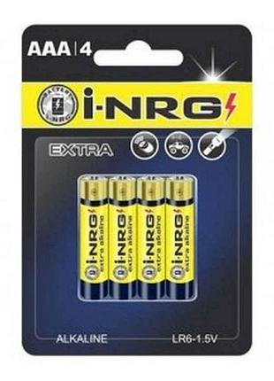 Батарейка лужна lr6/aa extra 4шт. (блистер) тм i-nrg
