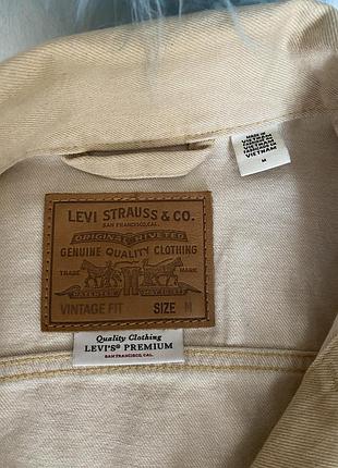 Куртка чоловіча levi's джинсова бежева 2