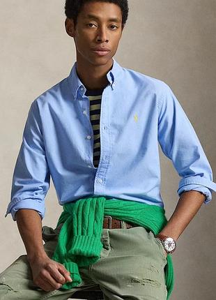 Urbanshop com ua polo ralph laurenсорочка мужская хлопковая голубая однотонная размеры запитуйте