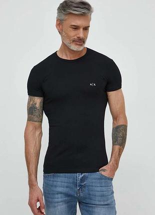 Urbanshop com ua armani exchangeфутболка armani exchange 2-pack чоловічий колір чорний однотонний розміри запитуйте
