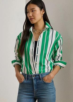Urbanshop com ua lauren ralph laurenбавовняна сорочка lauren ralph lauren колір зелений relaxed класичний комір 200p03666 розміри