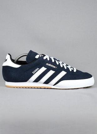 Кросівки чоловісі adidas samba super suede сині шкіряні замшеві кеди взуття оригінал 42-43 р/27.5 см                  nike reebok puma saucony asics