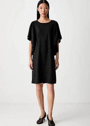 Urbanshop com ua vicoloлітня сукня з додаванням льону чорна однотонна tab2259 розміри запитуйте