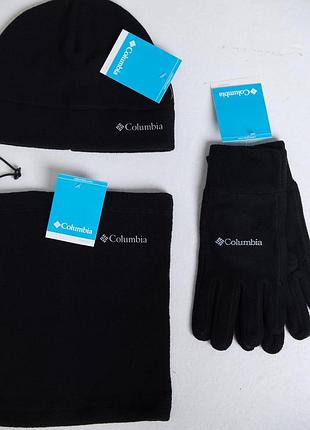 Набор шапка + бафф + перчатки columbia