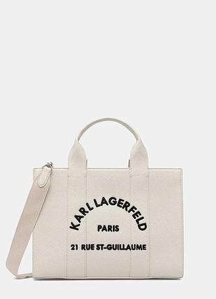 Urbanshop com ua karl lagerfeldсумка-шопер жіноча зі штучної шкіри k/rsg md бежева b1w30041 розміри запитуйте