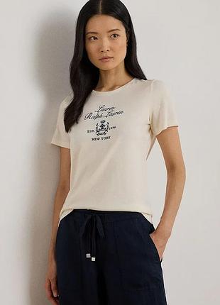 Urbanshop com ua lauren ralph laurenфутболка lauren ralph lauren колір бежевий 200p03725 розміри запитуйте