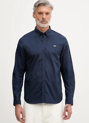 Urbanshop com ua lacosteсорочка мужская хлопковая темно-синяя однотонная ch2316 размеры запитуйте